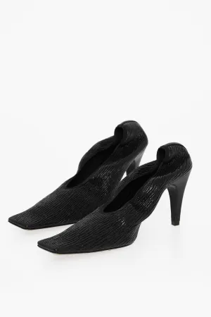 Bottega Veneta Squared Toe Sharpei Crunch Leather Pumps 8,5Cm