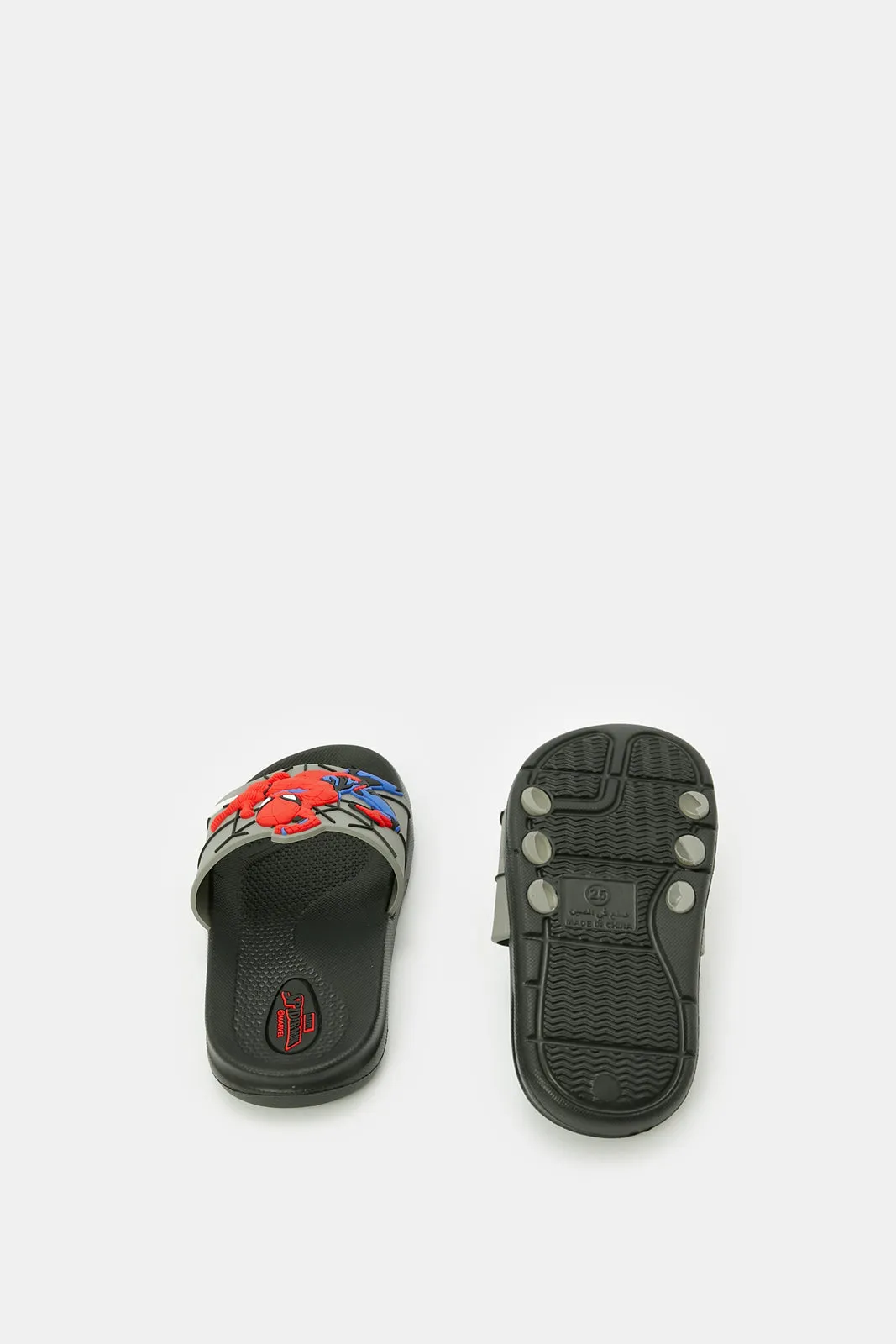 Boys Grey Spiderman Slide