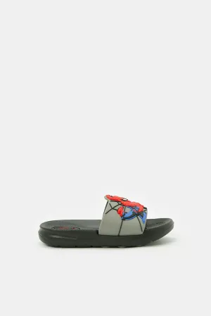 Boys Grey Spiderman Slide