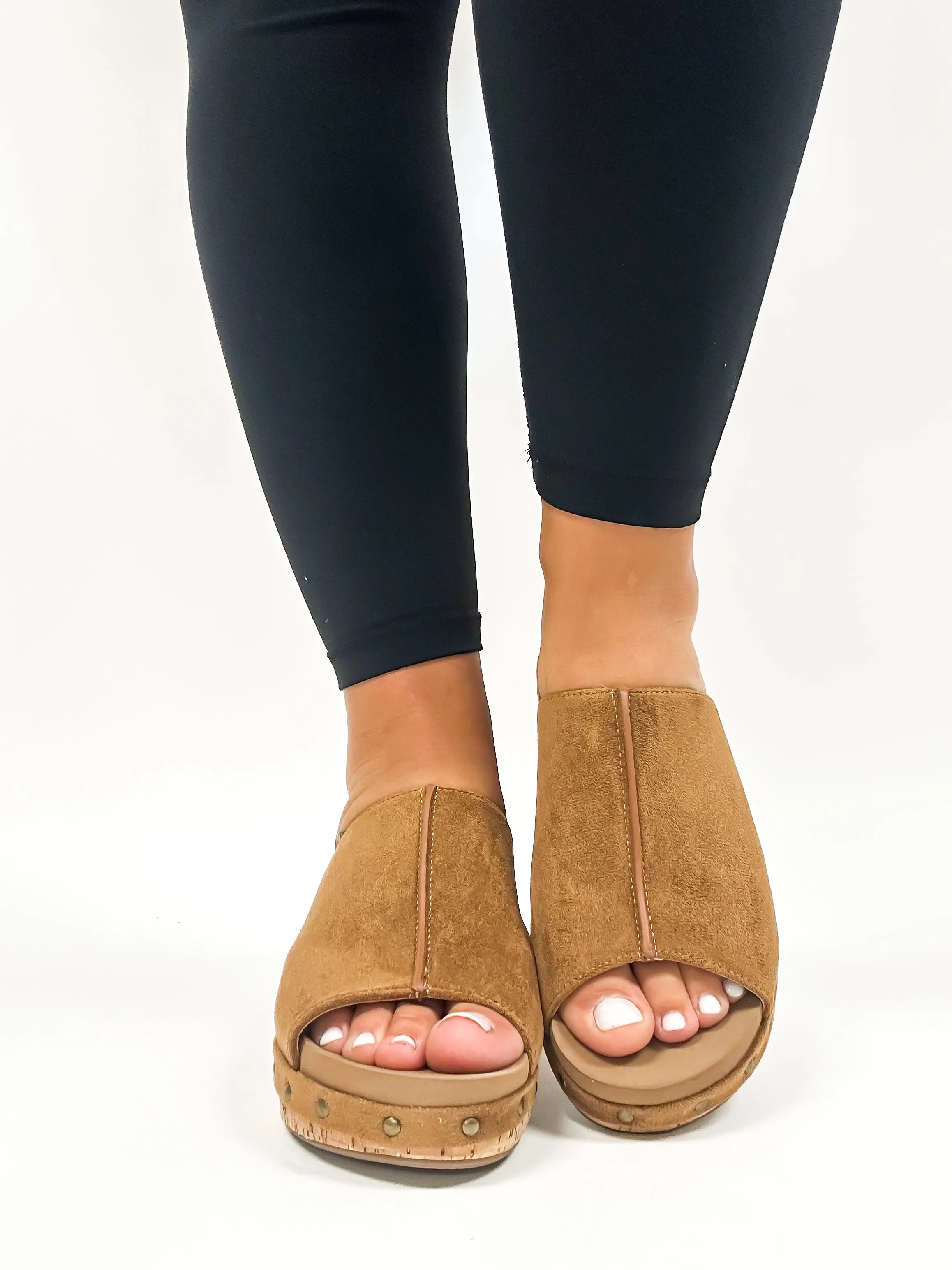 Corky's Tobacco Faux Suede Hissy Fit Wedges FINAL SALE