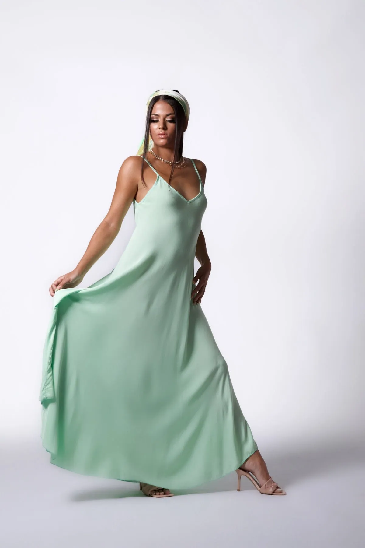 Crepe Slip Dress