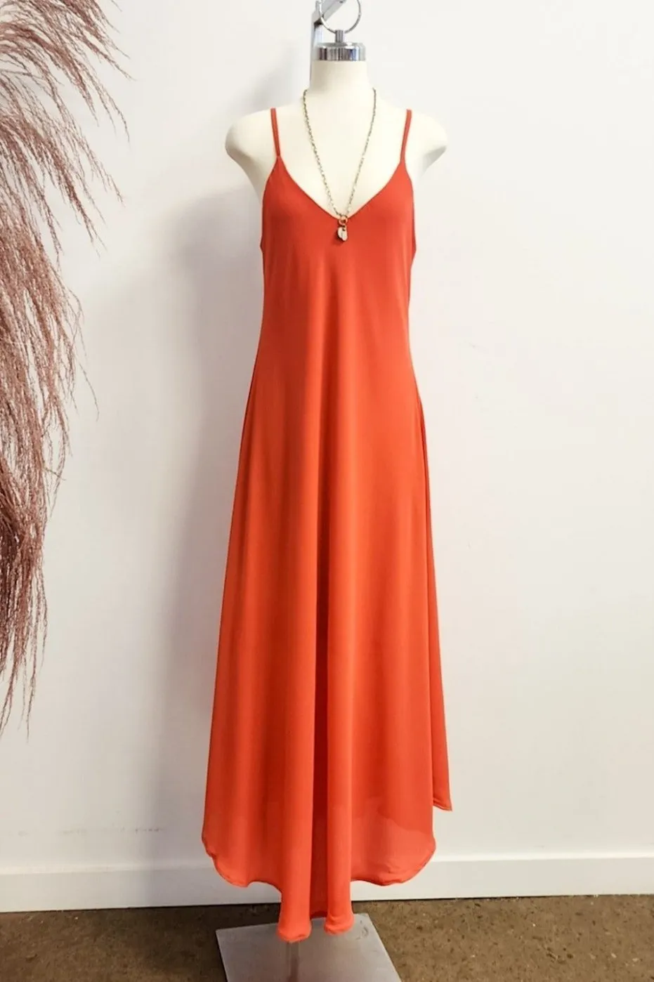 Crepe Slip Dress