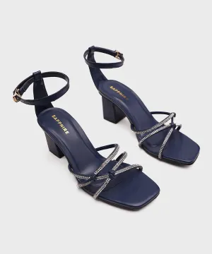 Embellished Blue Heels