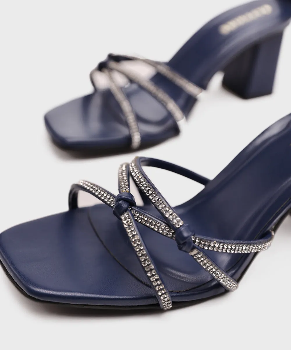 Embellished Blue Heels