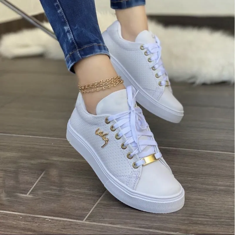 Emma  Atmungsaktive Damenflache Sneakers mit Schnrung