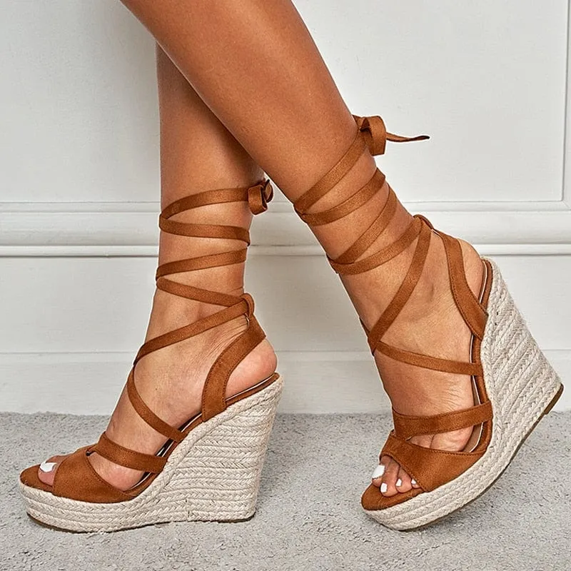 Gia Lace-Up Wedges