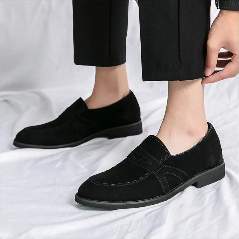 Men's Pointed Toe Casual Suede Moccasins for Everyday Style