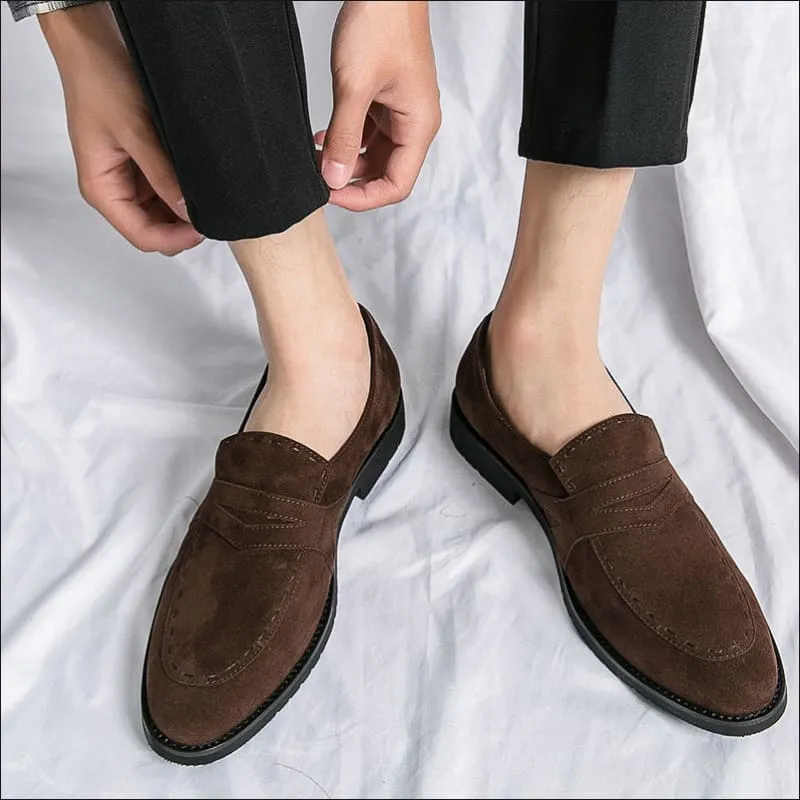 Men's Pointed Toe Casual Suede Moccasins for Everyday Style