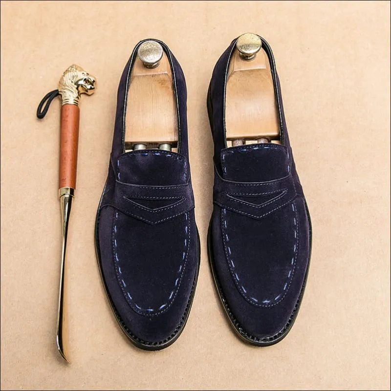 Men's Pointed Toe Casual Suede Moccasins for Everyday Style