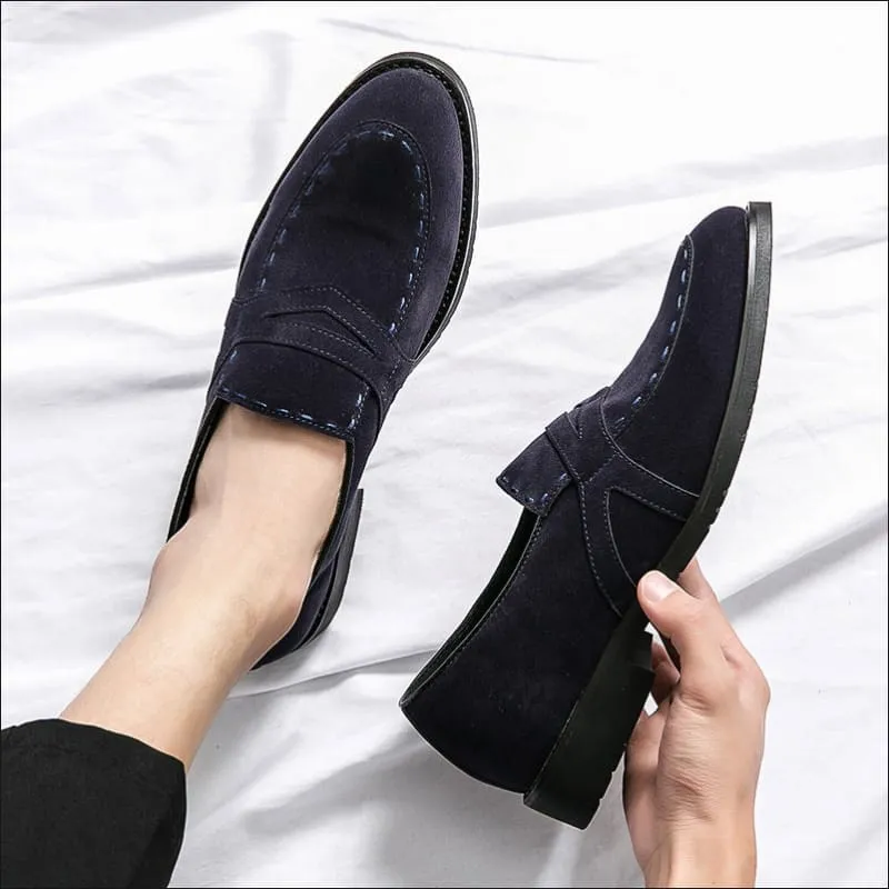 Men's Pointed Toe Casual Suede Moccasins for Everyday Style