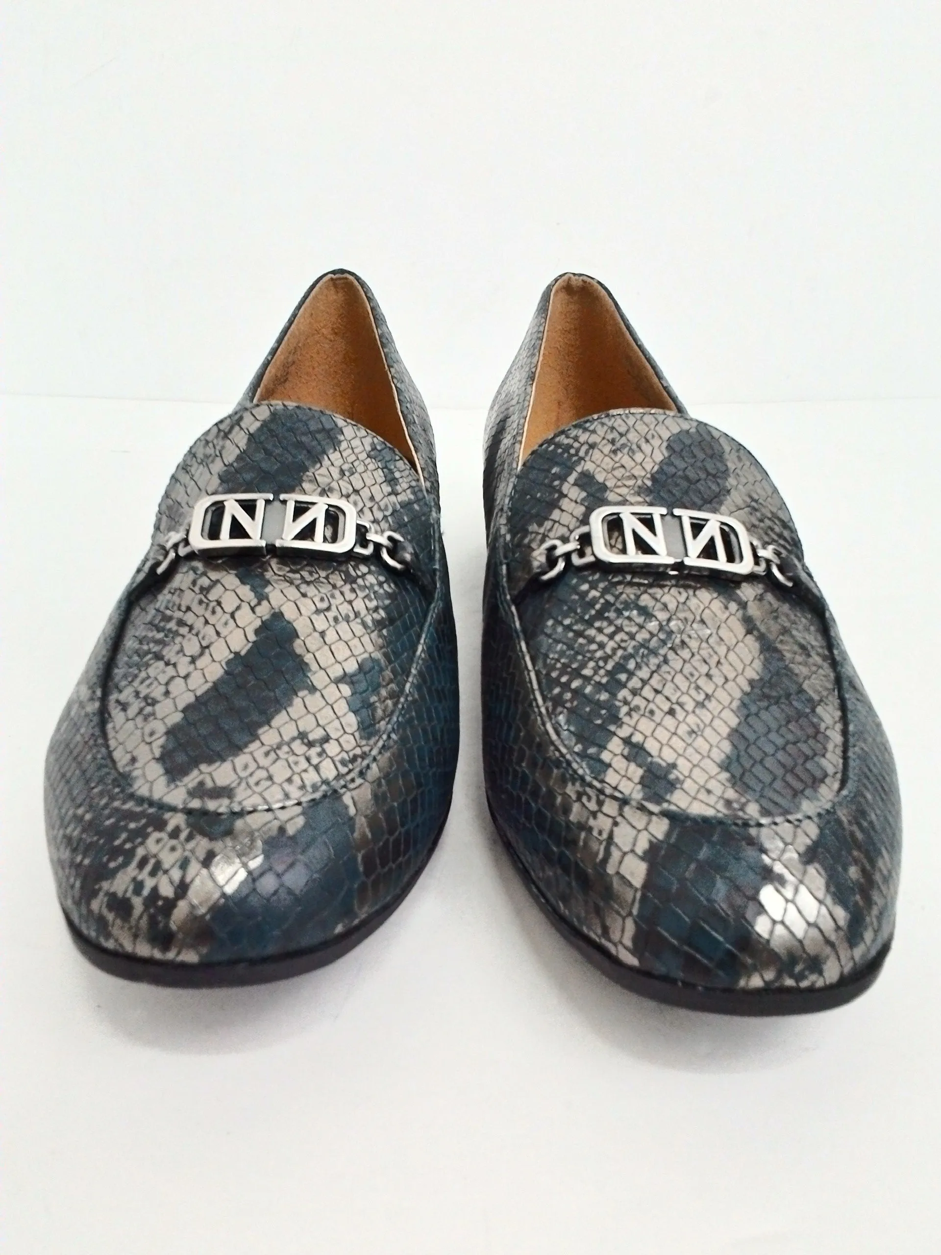 Naturalizer Women's Dark Green/Metallic Loafers Size 9.5