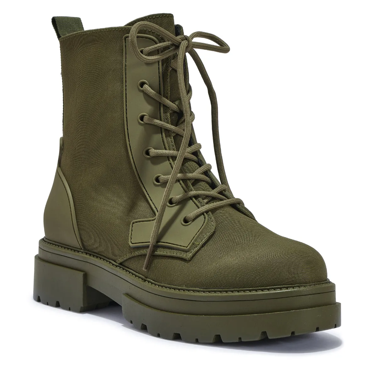 PERTH25 - CHUNKY MILITARY MESH LACE UP BOOT