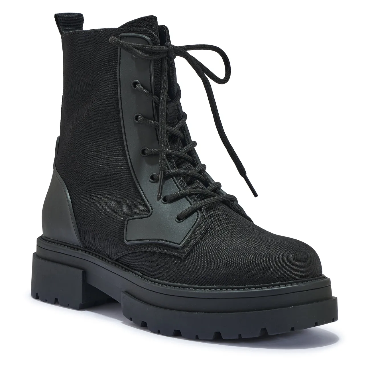 PERTH25 - CHUNKY MILITARY MESH LACE UP BOOT