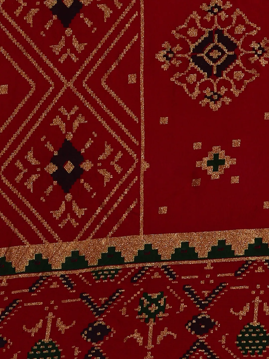 Red Kalidar Anarkali Kurta Set