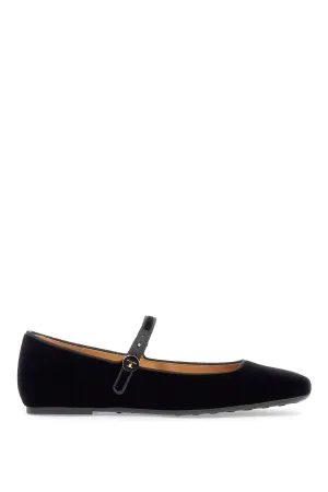 VELVET BALLET FLATS FOR