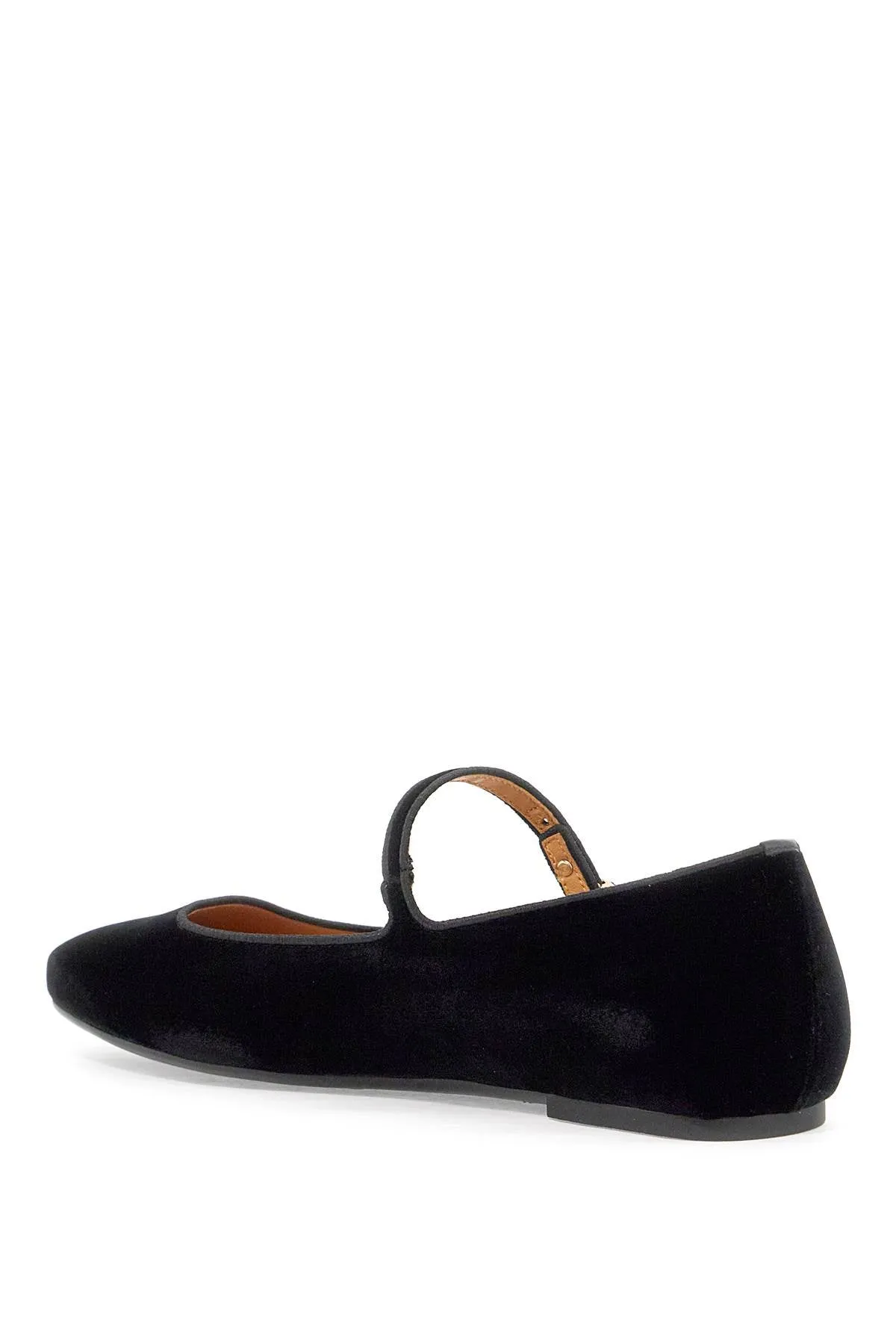 VELVET BALLET FLATS FOR